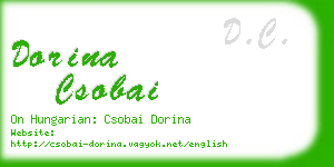 dorina csobai business card